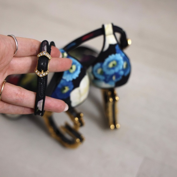 Dolce & Gabbana Floral Baroque Heel Sandals - Picture 4 of 12